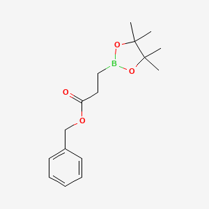 molecular formula C16H23BO4 B1440644 Benzyl 3-(tetramethyl-1,3,2-dioxaborolan-2-yl)propanoate CAS No. 1175712-34-1