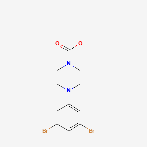 molecular formula C15H20Br2N2O2 B1440646 1-(4-Boc-哌嗪基)-3,5-二溴苯 CAS No. 1121596-44-8