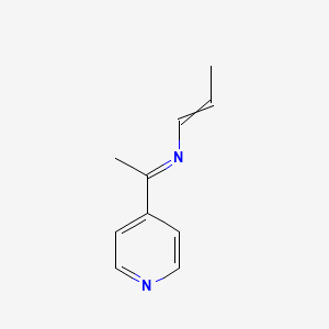 (1E)-N-(Prop-1-en-1-yl)-1-(pyridin-4-yl)ethan-1-imine