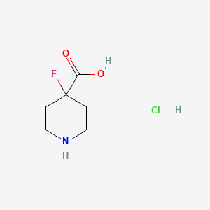 molecular formula C6H11ClFNO2 B1440651 4-氟-4-哌啶甲酸盐酸盐 CAS No. 1186663-32-0