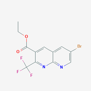 molecular formula C12H8BrF3N2O2 B1440654 Ethyl 6-bromo-2-(trifluoromethyl)-1,8-naphthyridine-3-carboxylate CAS No. 1188431-90-4