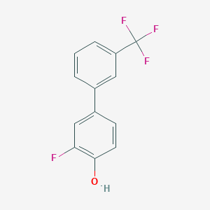 molecular formula C13H8F4O B1440655 2-氟-4-(3-三氟甲基苯基)苯酚 CAS No. 1261639-15-9