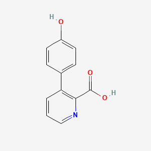 molecular formula C12H9NO3 B1440656 3-(4-羟苯基)吡啶-2-甲酸 CAS No. 1258622-77-3