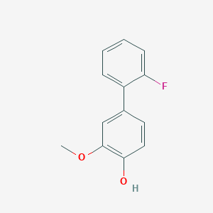 molecular formula C13H11FO2 B1440657 4-(2-氟苯基)-2-甲氧基苯酚 CAS No. 1261926-34-4