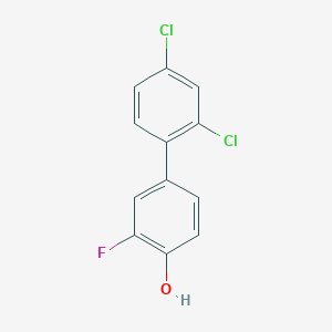 molecular formula C12H7Cl2FO B1440658 4-(2,4-Dichlorophenyl)-2-fluorophenol CAS No. 1261891-04-6