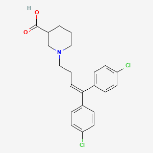 1-[4,4-Bis(4-chlorophenyl)but-3-en-1-yl]piperidine-3-carboxylic acid