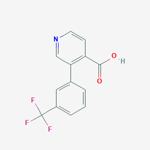 molecular formula C13H8F3NO2 B1440659 3-(3-(三氟甲基)苯基)异烟酸 CAS No. 1261579-81-0