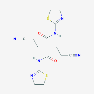 2,2-Bis(2-cyanoethyl)-N~1~,N~3~-bis(1,3-thiazol-2-yl)propanediamide