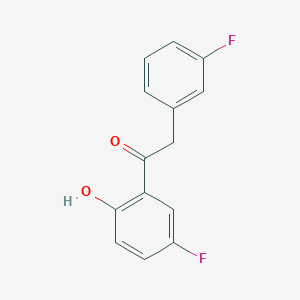 molecular formula C14H10F2O2 B1440664 1-(5-Fluoro-2-hydroxyphenyl)-2-(3-fluorophenyl)ethanone CAS No. 1300582-07-3