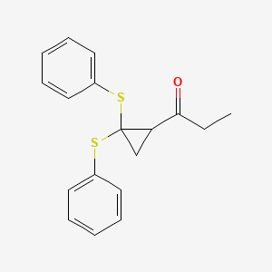 1-[2,2-Bis(phenylsulfanyl)cyclopropyl]propan-1-one