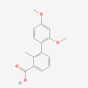 molecular formula C16H16O4 B1440686 3-(2,4-二甲氧基苯基)-2-甲基苯甲酸 CAS No. 1261912-87-1