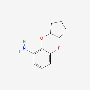 molecular formula C11H14FNO B1440691 2-(环戊氧基)-3-氟苯胺 CAS No. 1286273-26-4