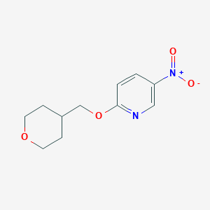 B1440693 5-Nitro-2-(tetrahydro-2H-pyran-4-ylmethoxy)pyridine CAS No. 1287218-29-4