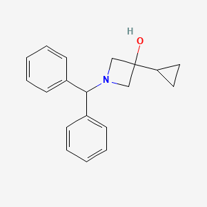 molecular formula C19H21NO B1440694 1-苯甲基-3-环丙基氮杂环丁烷-3-醇 CAS No. 848192-90-5