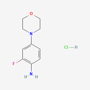 molecular formula C10H14ClFN2O B1440698 2-Fluoro-4-morpholinoaniline hydrochloride CAS No. 1187582-49-5