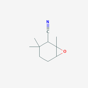 molecular formula C10H15NO B144070 1,3,3-Trimethyl-7-oxabicyclo[4.1.0]heptane-2-carbonitrile CAS No. 264279-20-1