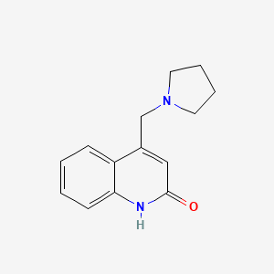 B1440703 4-(Pyrrolidin-1-ylmethyl)-2(1H)-quinolinone CAS No. 1086393-55-6