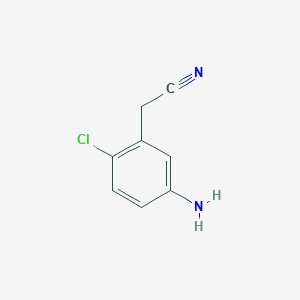 molecular formula C8H7ClN2 B1440704 2-(5-氨基-2-氯苯基)乙腈 CAS No. 850451-72-8