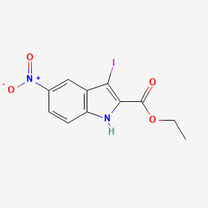 molecular formula C11H9IN2O4 B1440705 3-碘-5-硝基-1H-吲哚-2-羧酸乙酯 CAS No. 494854-46-5