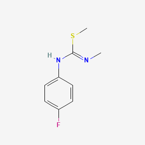 Methyl N-(4-fluorophenyl)-N'-methylcarbamimidothioate