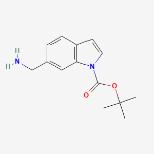 molecular formula C14H18N2O2 B1440708 叔丁基 6-(氨甲基)-1H-吲哚-1-羧酸酯 CAS No. 887584-21-6