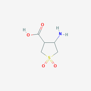 molecular formula C5H9NO4S B1440715 4-氨基四氢噻吩-3-羧酸 1,1-二氧化物 CAS No. 1378875-55-8
