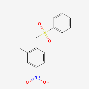 Benzene, 2-methyl-4-nitro-1-[(phenylsulfonyl)methyl]-