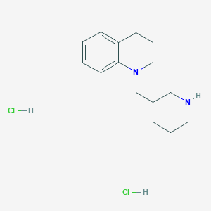 molecular formula C15H24Cl2N2 B1440717 1-(3-Piperidinylmethyl)-1,2,3,4-tetrahydroquinoline dihydrochloride CAS No. 1220021-34-0