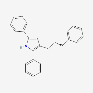 molecular formula C25H21N B14407220 2,5-Diphenyl-3-(3-phenylprop-2-en-1-yl)-1H-pyrrole CAS No. 86864-00-8