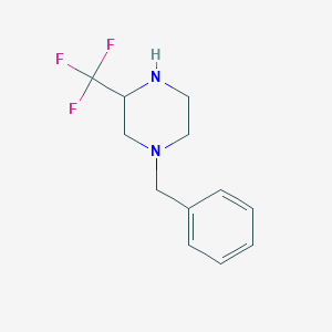 molecular formula C12H15F3N2 B1440723 1-Benzyl-3-(trifluoromethyl)piperazine CAS No. 167566-34-9