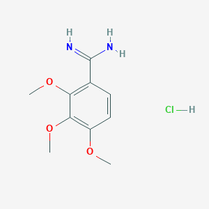 molecular formula C10H15ClN2O3 B1440724 2,3,4-Trimethoxybenzimidamide hydrochloride CAS No. 1187929-17-4