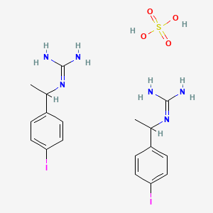 2-[1-(4-Iodophenyl)ethyl]guanidine;sulfuric acid