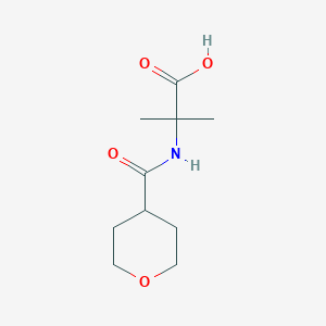 molecular formula C10H17NO4 B1440728 2-甲基-N-(四氢-2H-吡喃-4-基羰基)-丙氨酸 CAS No. 1219979-74-4
