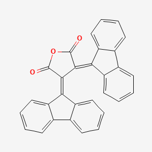 molecular formula C30H16O3 B14407338 3,4-Di(9H-fluoren-9-ylidene)oxolane-2,5-dione CAS No. 87177-79-5