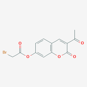 molecular formula C13H9BrO5 B14407347 3-Acetyl-2-oxo-2H-1-benzopyran-7-yl bromoacetate CAS No. 80716-15-0