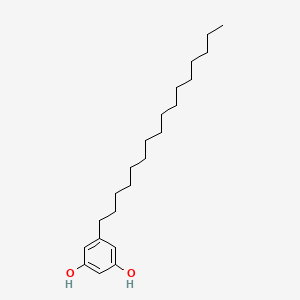 molecular formula C22H38O2 B14407383 1,3-Benzenediol, 5-hexadecyl- CAS No. 84765-48-0