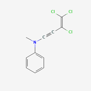 molecular formula C11H8Cl3N B14407387 N-Methyl-N-(3,4,4-trichlorobut-3-en-1-yn-1-yl)aniline CAS No. 82505-76-8