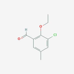 molecular formula C10H11ClO2 B1440759 3-氯-2-乙氧基-5-甲基苯甲醛 CAS No. 883522-32-5