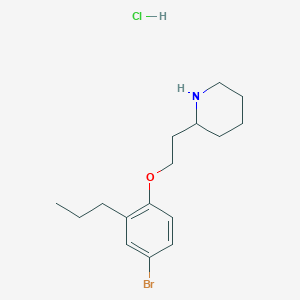 B1440776 2-[2-(4-Bromo-2-propylphenoxy)ethyl]piperidine hydrochloride CAS No. 1220027-36-0