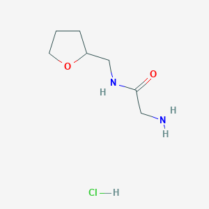 molecular formula C7H15ClN2O2 B1440805 2-氨基-N-(四氢-2-呋喃基甲基)乙酰胺盐酸盐 CAS No. 890023-08-2