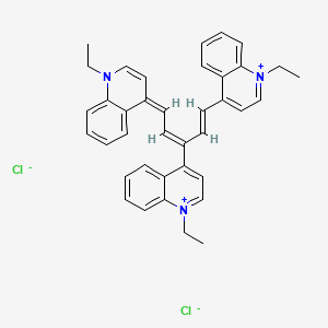 1-ethyl-4-[(1E,3E,5E)-1-(1-ethylquinolin-1-ium-4-yl)-5-(1-ethylquinolin-4-ylidene)penta-1,3-dien-3-yl]quinolin-1-ium;dichloride