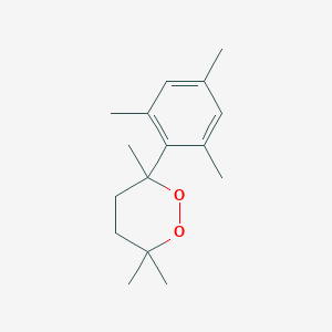 molecular formula C16H24O2 B14408132 3,3,6-Trimethyl-6-(2,4,6-trimethylphenyl)-1,2-dioxane CAS No. 85981-97-1