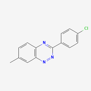 molecular formula C14H10ClN3 B14408137 3-(4-Chlorophenyl)-7-methyl-1,2,4-benzotriazine CAS No. 81817-24-5