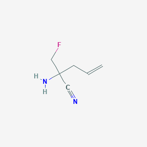 2-Amino-2-(fluoromethyl)pent-4-enenitrile