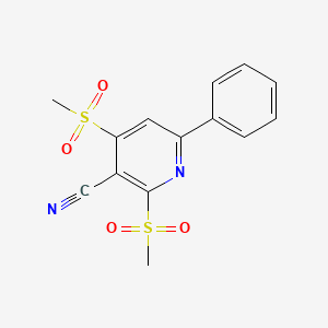 2,4-Di(methanesulfonyl)-6-phenylpyridine-3-carbonitrile