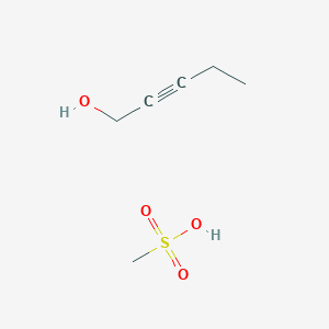 Methanesulfonic acid--pent-2-yn-1-ol (1/1)