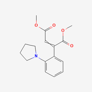 molecular formula C16H19NO4 B14408347 Dimethyl 2-[2-(pyrrolidin-1-yl)phenyl]but-2-enedioate CAS No. 83466-98-2