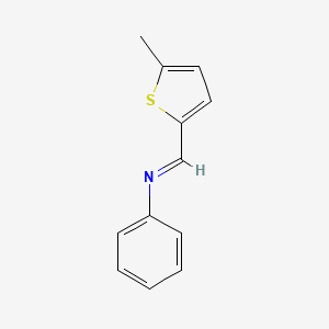 molecular formula C12H11NS B14408369 Benzenamine, N-[(5-methyl-2-thienyl)methylene]- CAS No. 80833-74-5