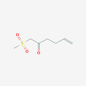 molecular formula C7H12O3S B14408375 1-(Methanesulfonyl)hex-5-en-2-one CAS No. 80945-36-4