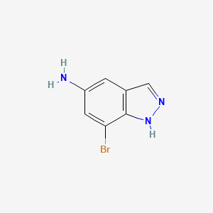 molecular formula C7H6BrN3 B1440848 7-溴-1H-吲唑-5-胺 CAS No. 953411-10-4